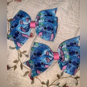 Stitch theme Kids Hair Bows